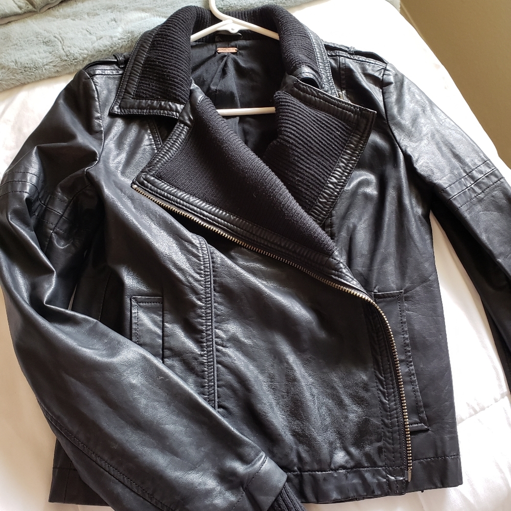 Free People Faux Leather moto Jacket